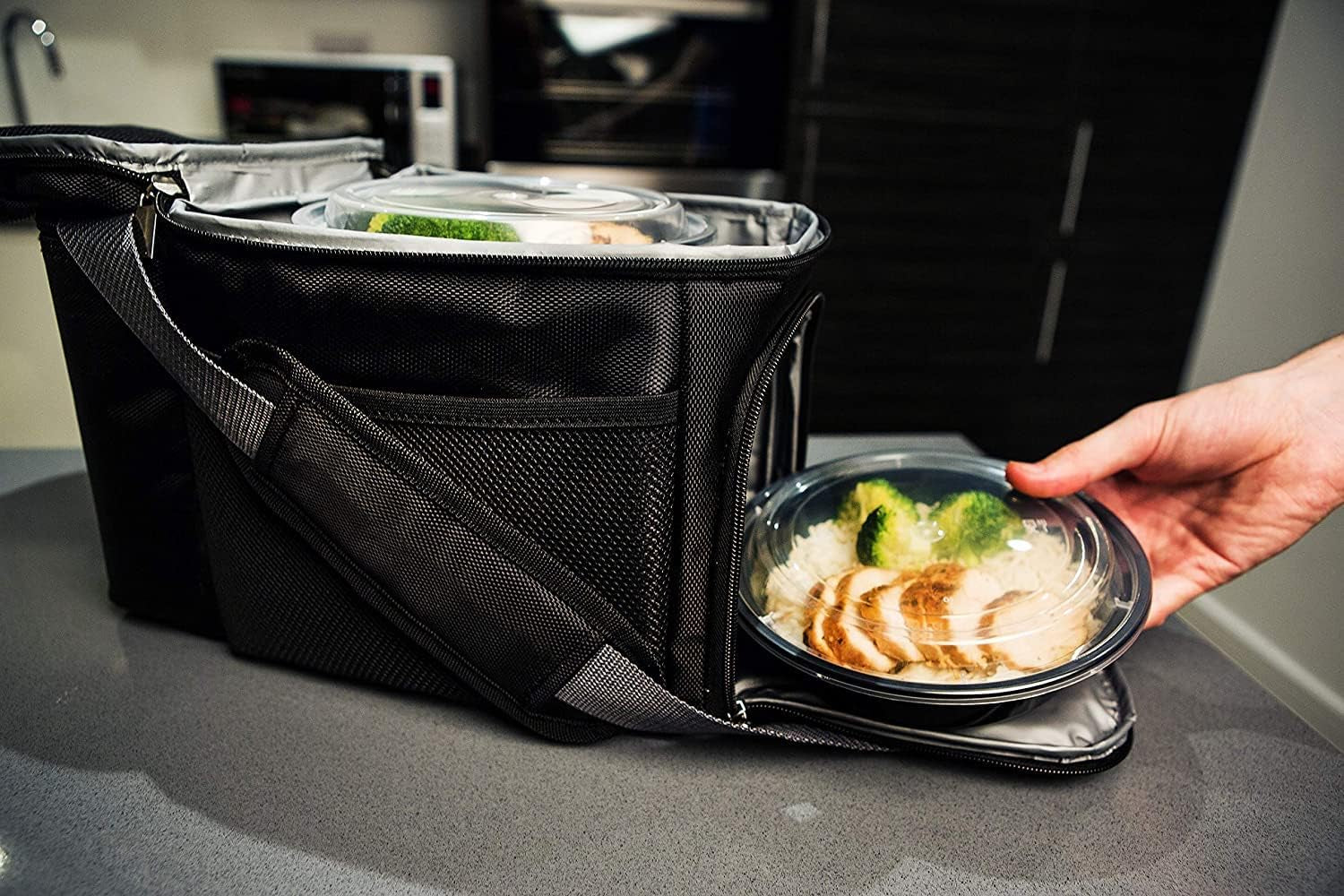 [30 Pieces] 1-Compartment Meal Preparation Tray with Lid - Containers Reusable, Microwave Safe, Dishwasher Safe - Meal Tray Lunch Box Airtight Lid Closure